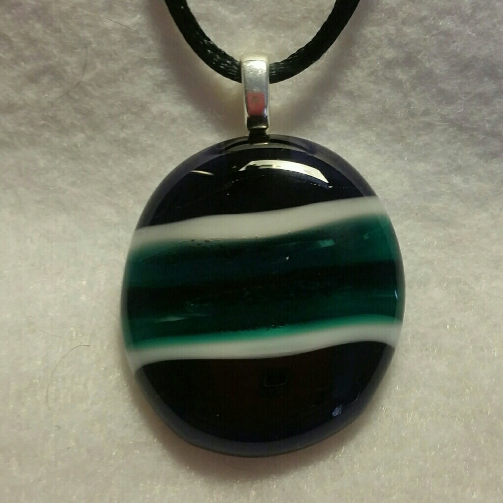 Fused glass pendant